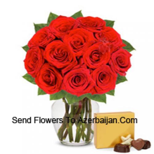 11 Red Roses with Imported Chocolates