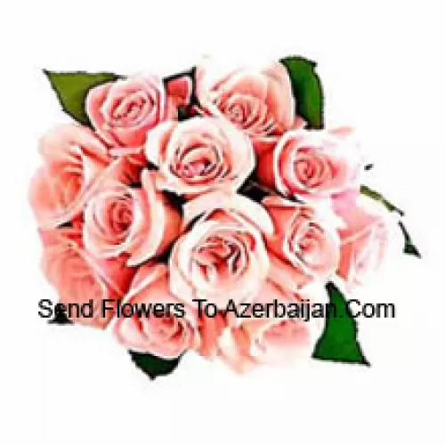 Bouquet aus 11 pinkfarbenen Rosen