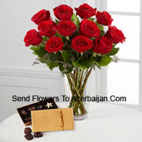 11 Red Roses with Yummy Godiva Chocolates