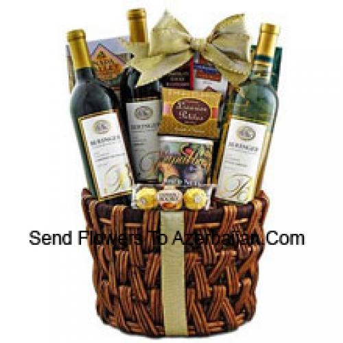 Basket Containing Imported Wine