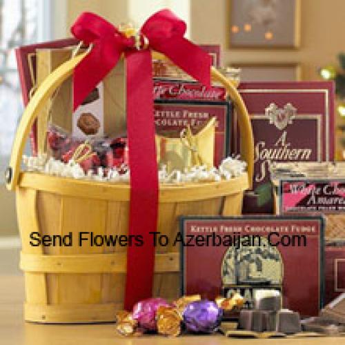 Gift Basket Stuffed with Snacks