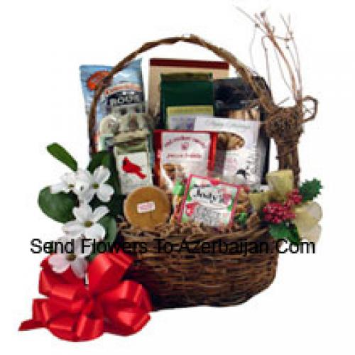 Gift basket Containing Assorted Snacks